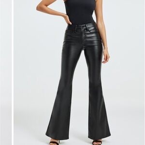 Good American Black Leather Pants